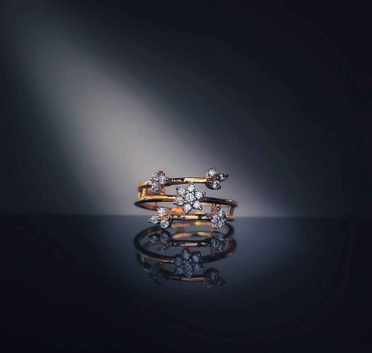 a couple of rings sitting on top of a table