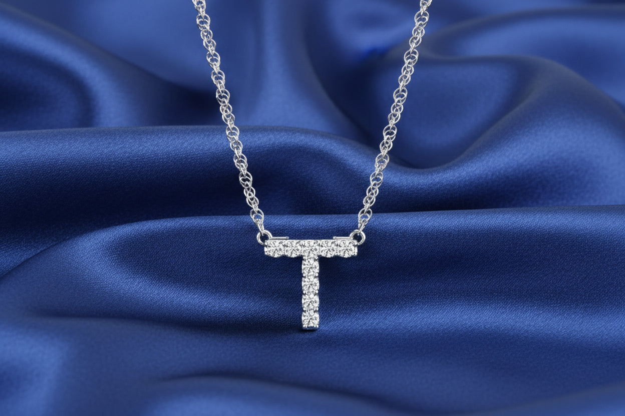 Diamond Letter Necklace