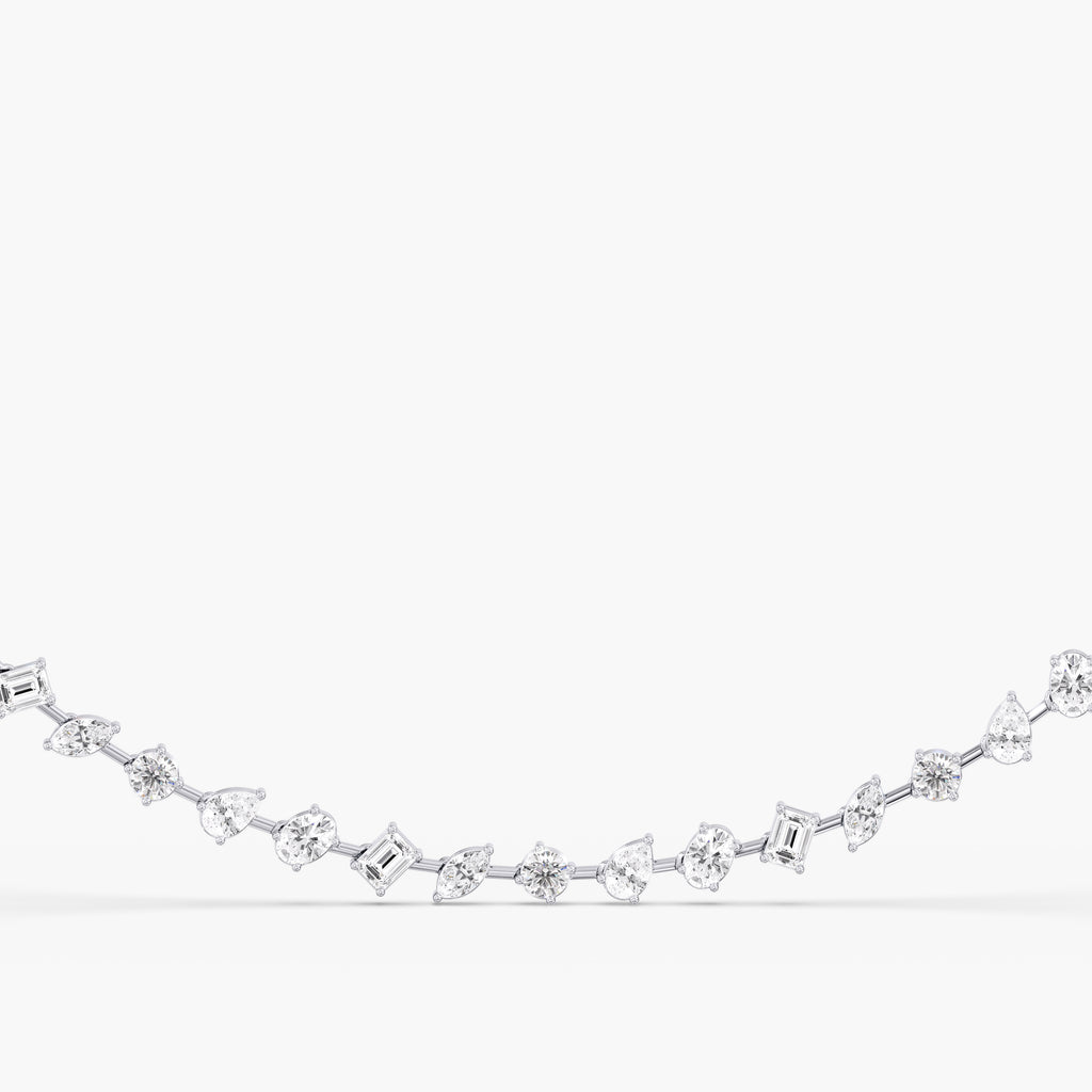 Multi Shape Labgrown Diamond Necklace