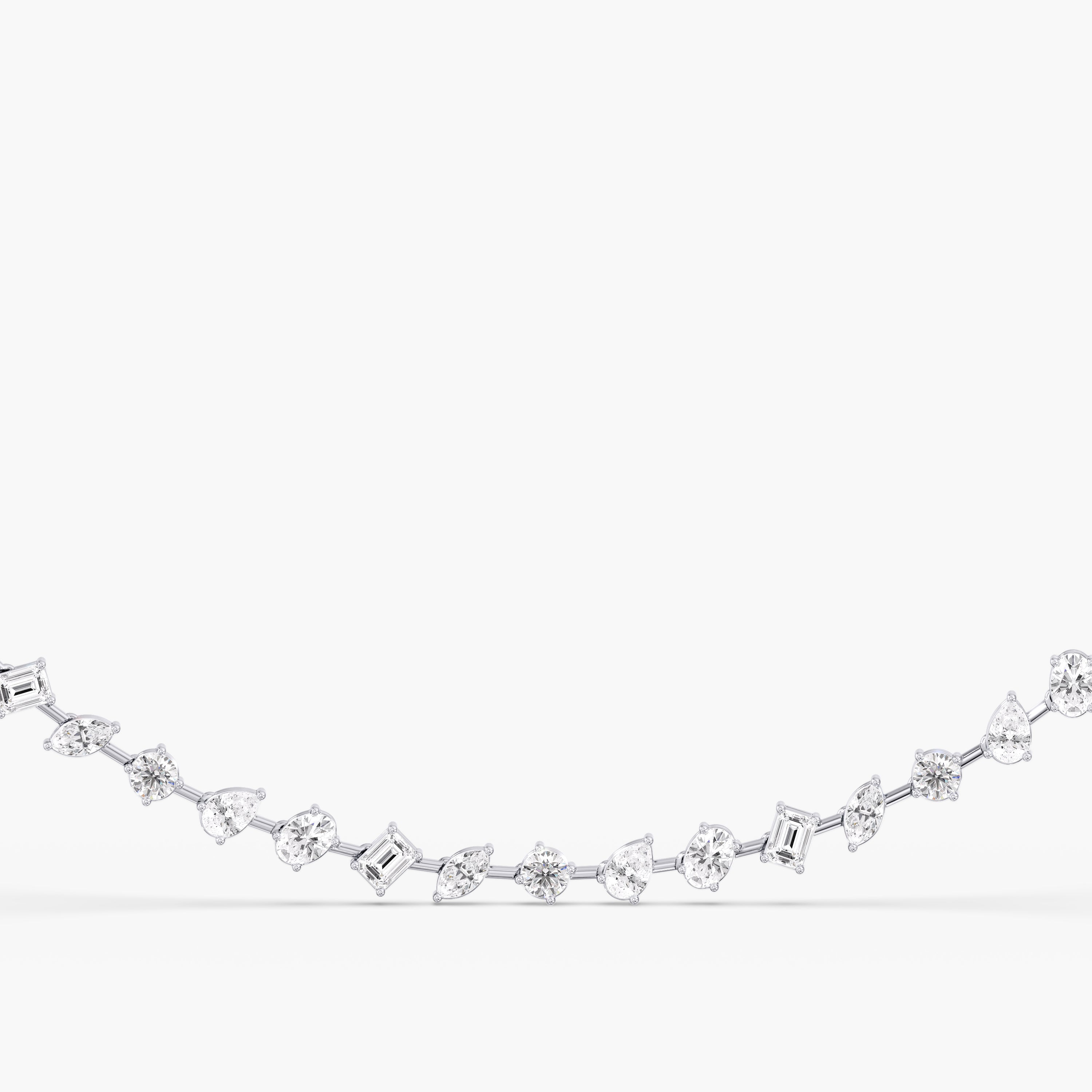 Multi Shape Labgrown Diamond Necklace