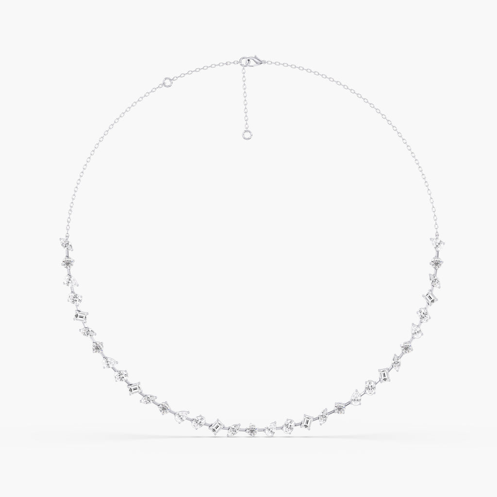 Multi Shape Labgrown Diamond Necklace