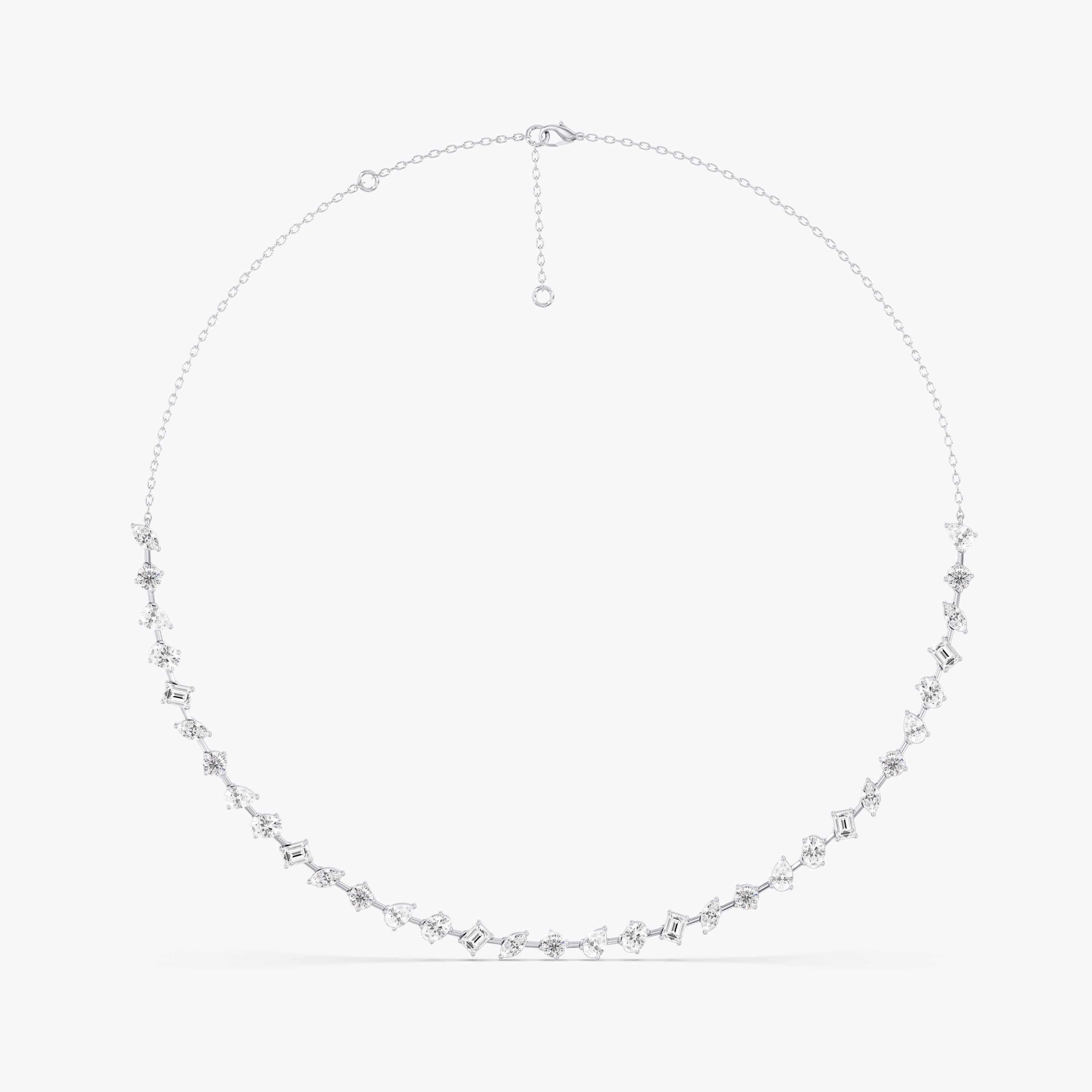 Multi Shape Labgrown Diamond Necklace