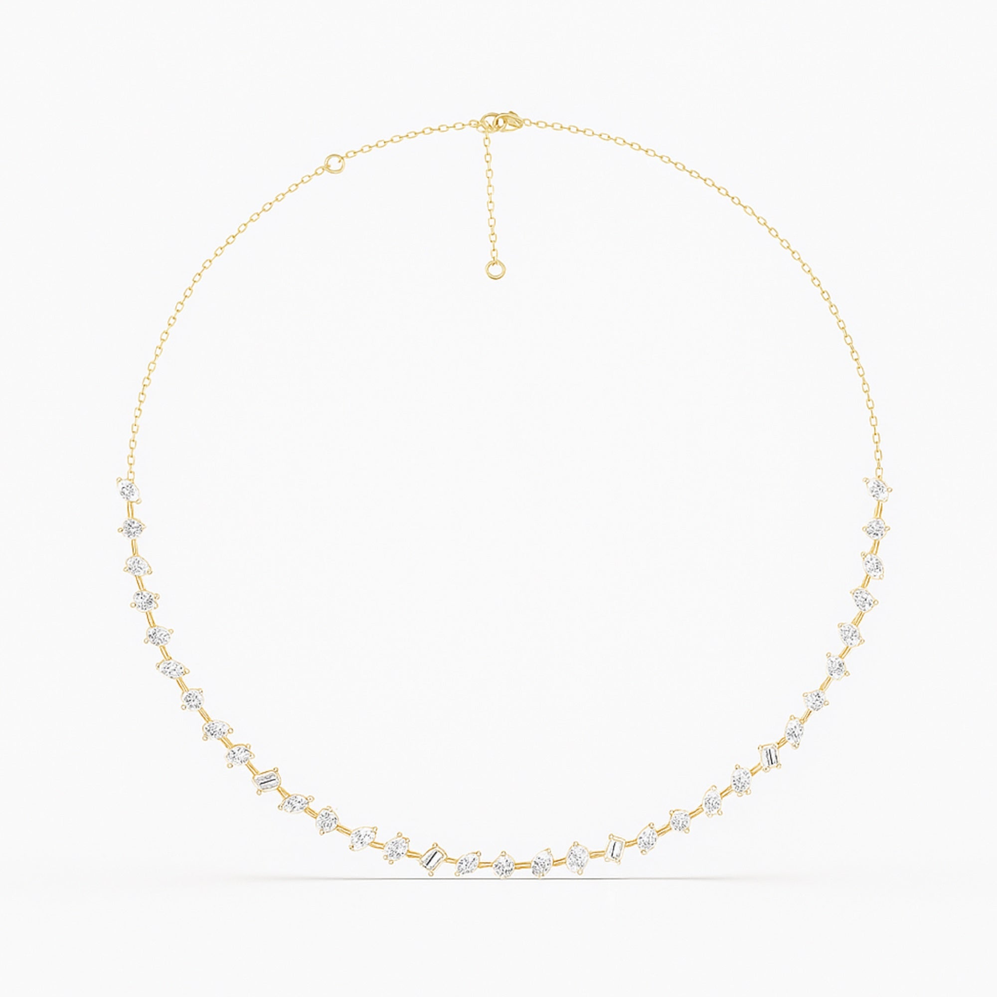 Multi Shape Labgrown Diamond Necklace