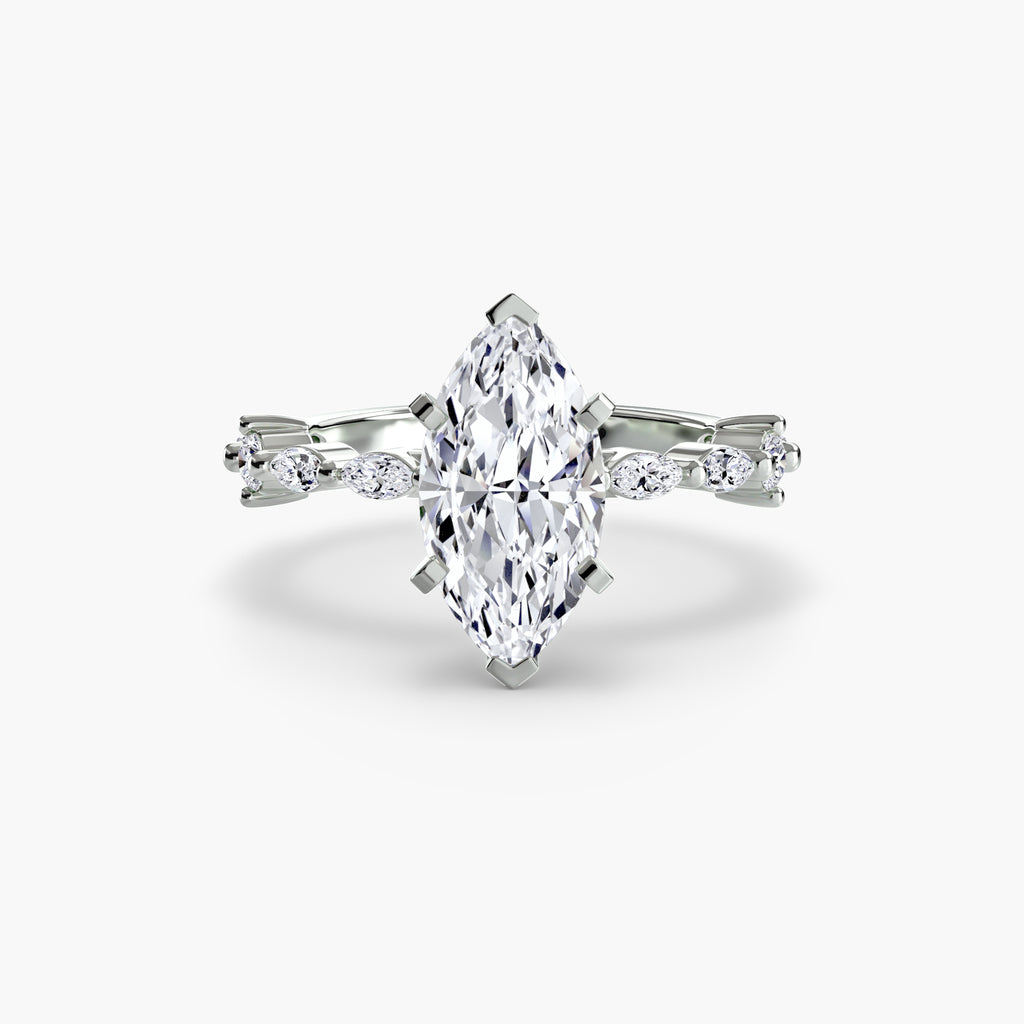 Dainty Band Diamond Ring