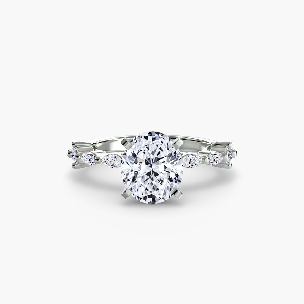 Dainty Band Diamond Ring