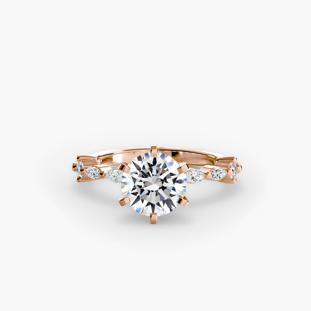 Dainty Band Diamond Ring