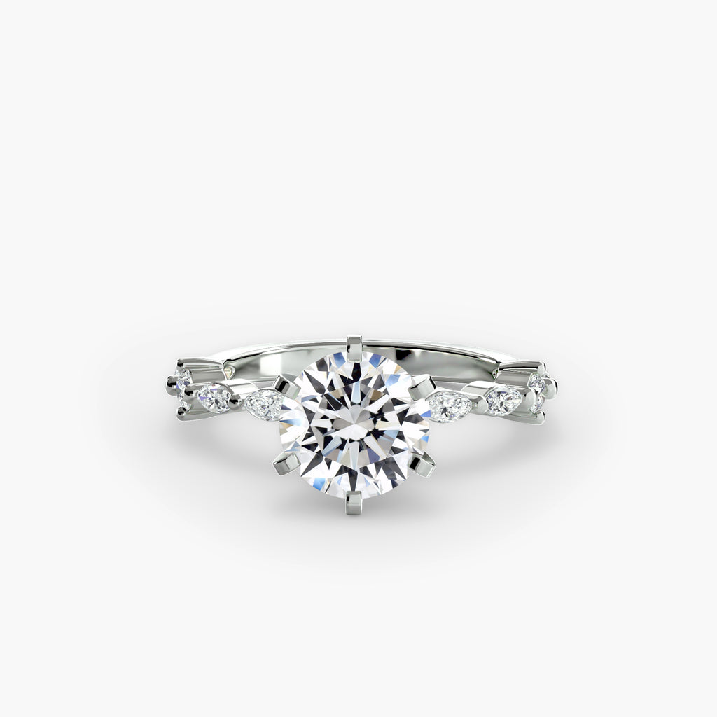 Dainty Band Diamond Ring