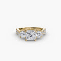 Twisted Link Round Diamond Trilogy Ring