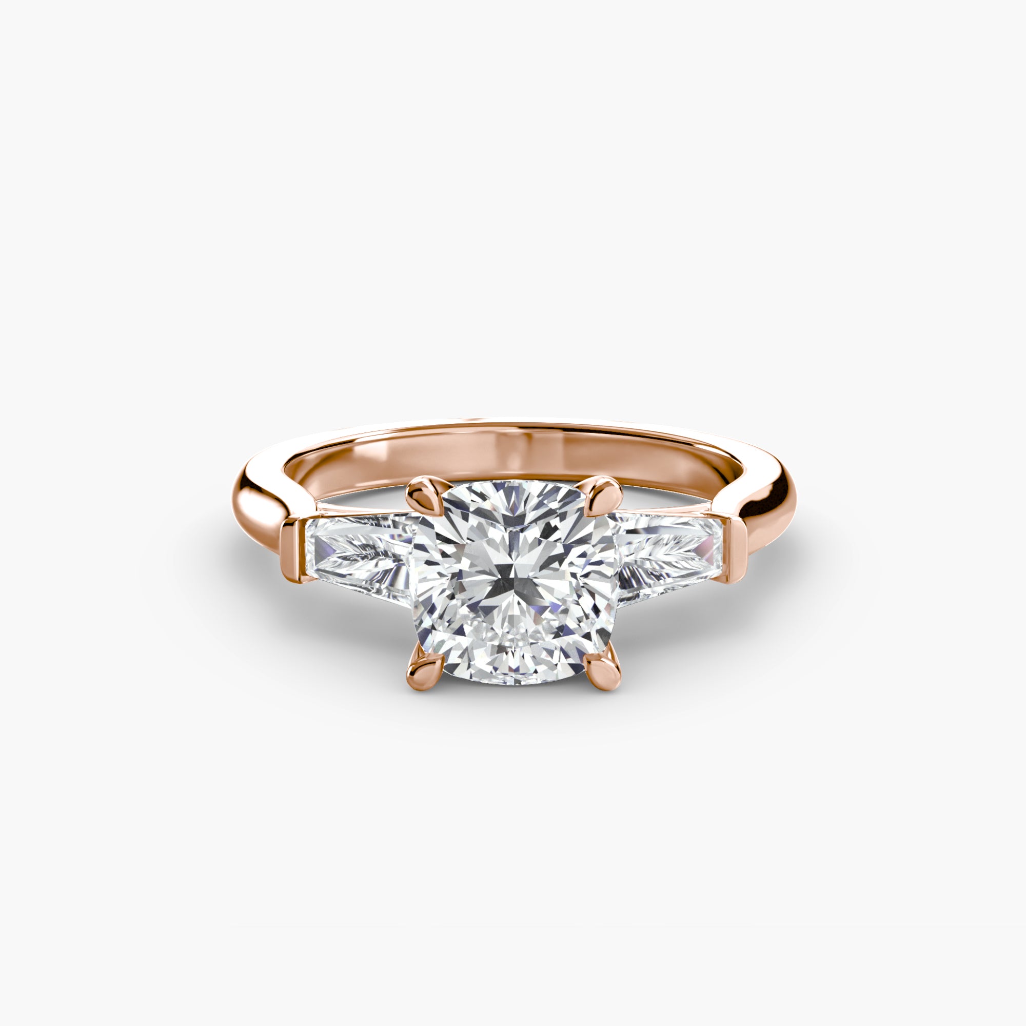 Tapered Baguette Accent Diamond Ring