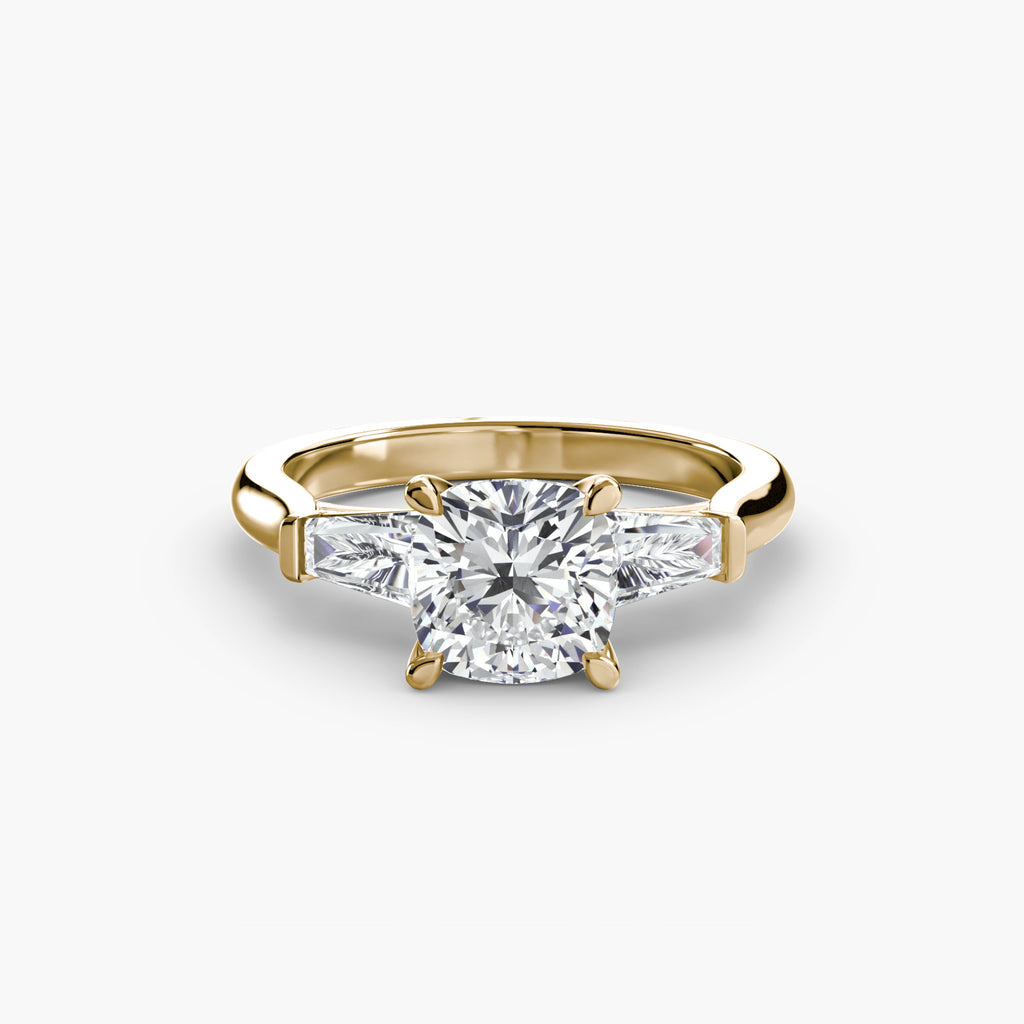 Tapered Baguette Accent Diamond Ring