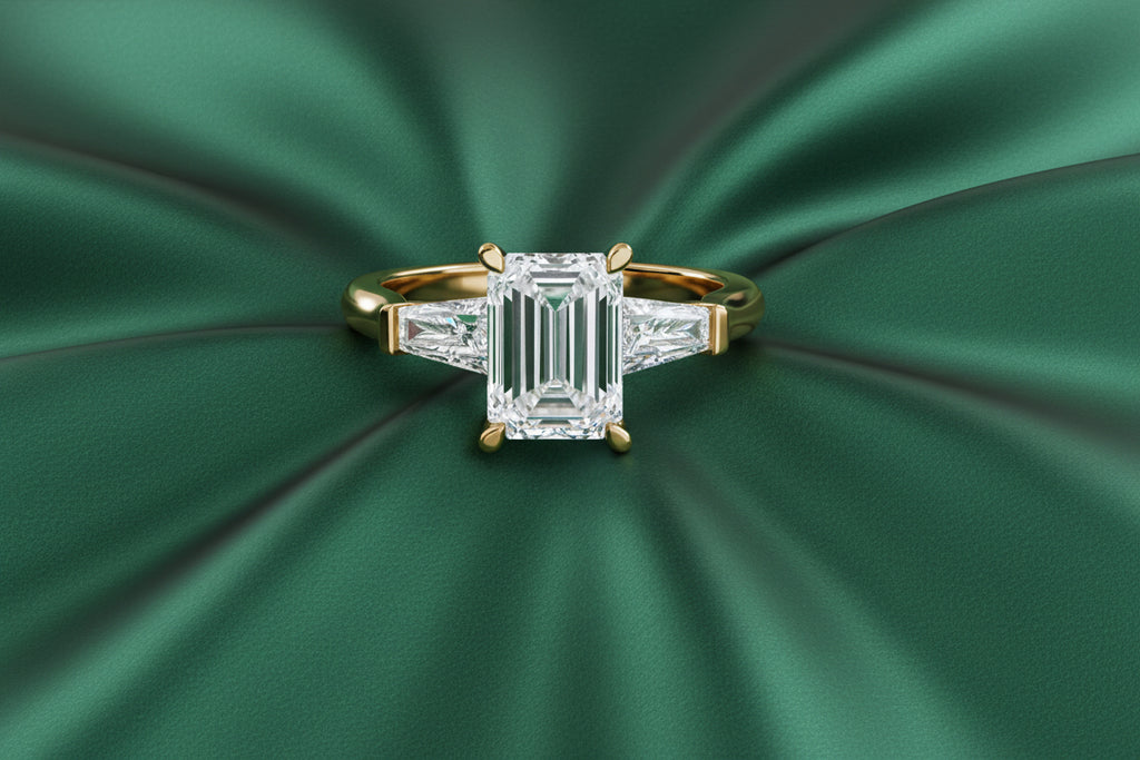 Tapered Baguette Accent Diamond Ring