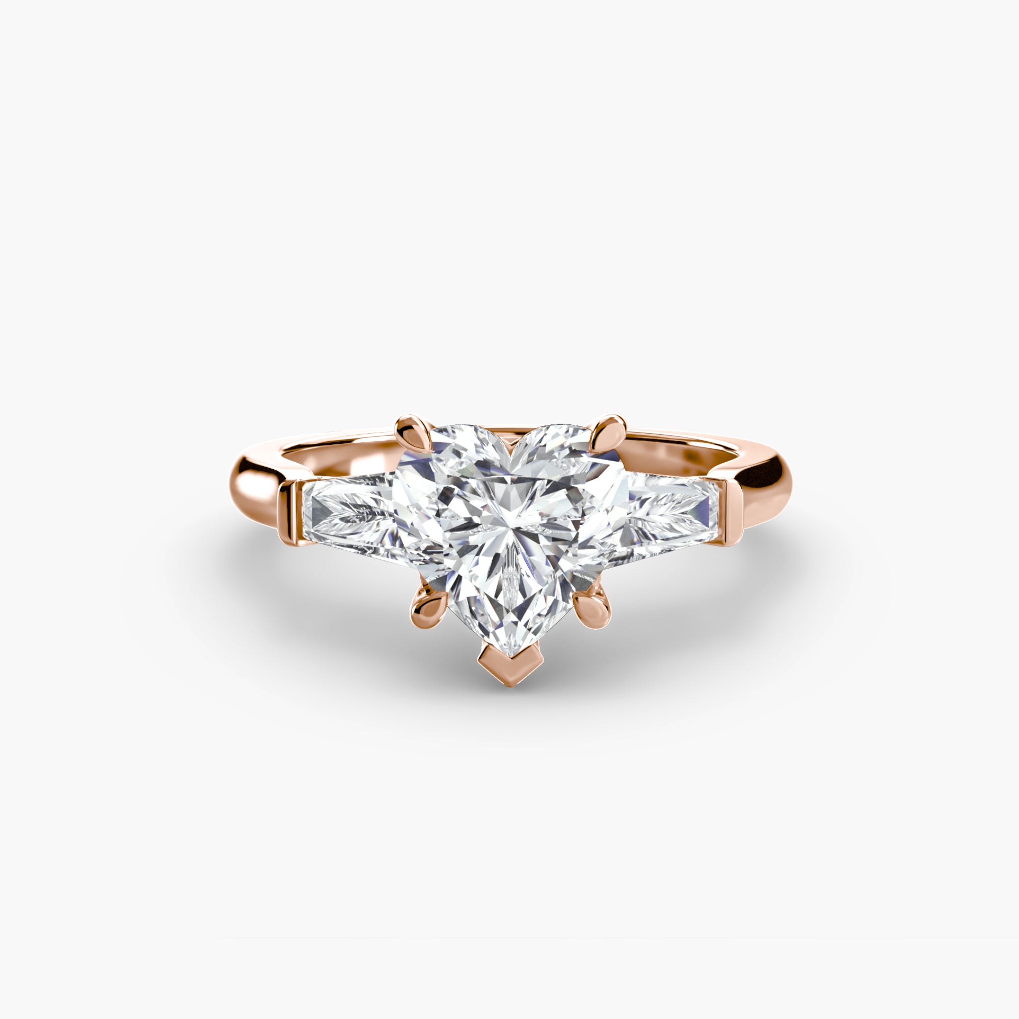Tapered Baguette Accent Diamond Ring
