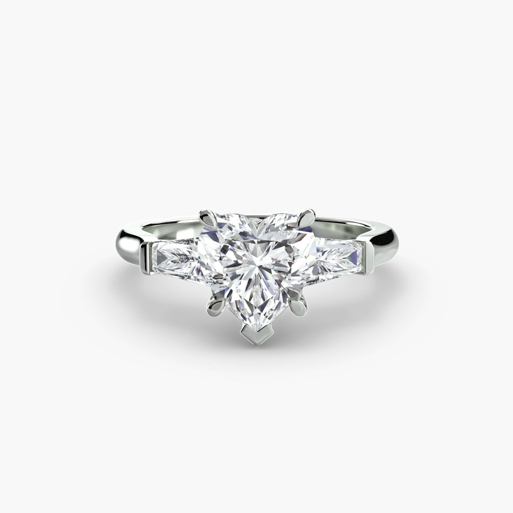 Tapered Baguette Accent Diamond Ring