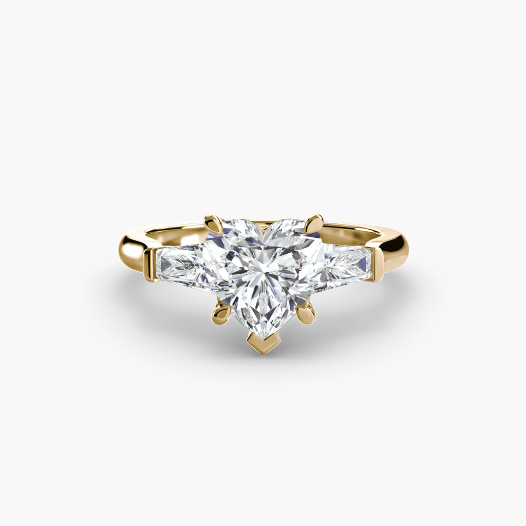 Tapered Baguette Accent Diamond Ring