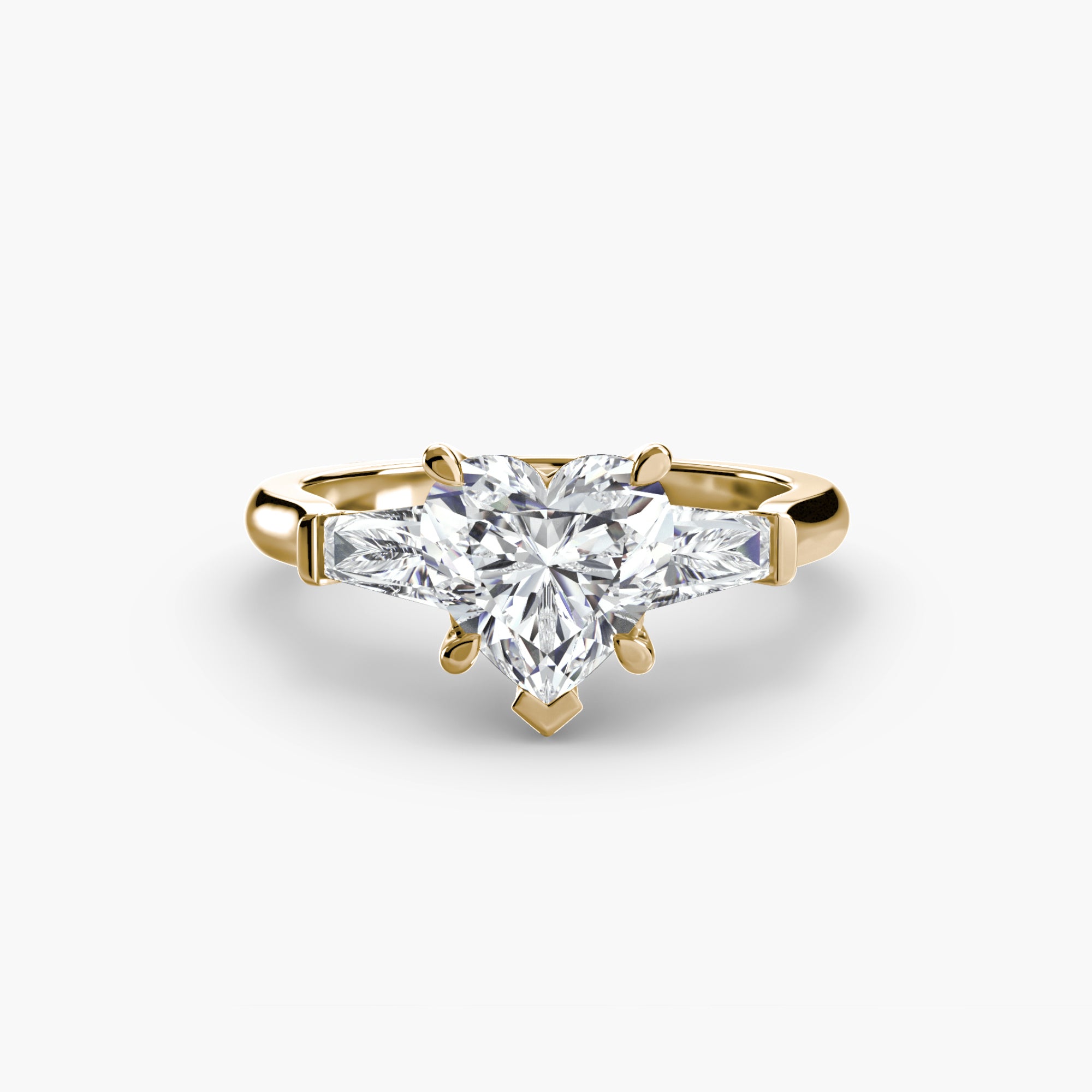 Tapered Baguette Accent Diamond Ring