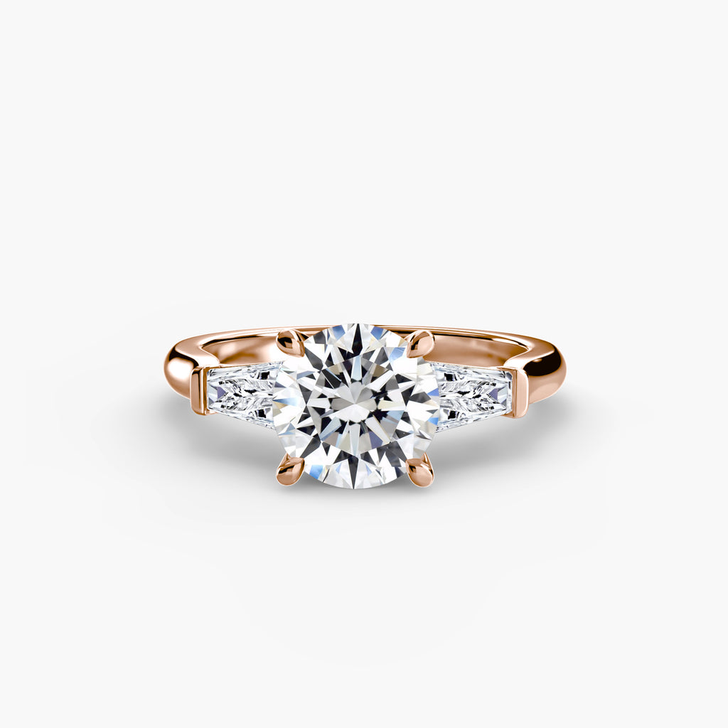 Tapered Baguette Accent Diamond Ring