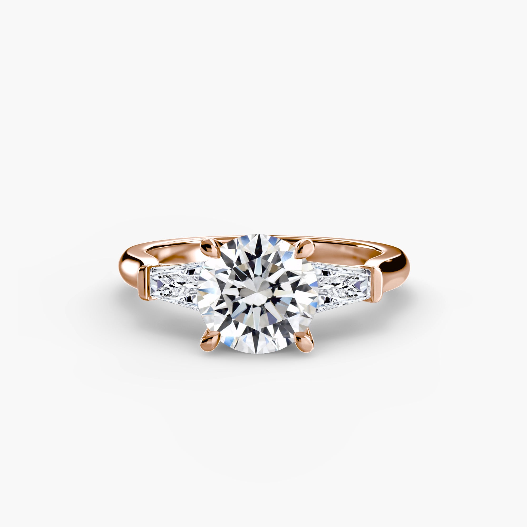 Tapered Baguette Accent Diamond Ring