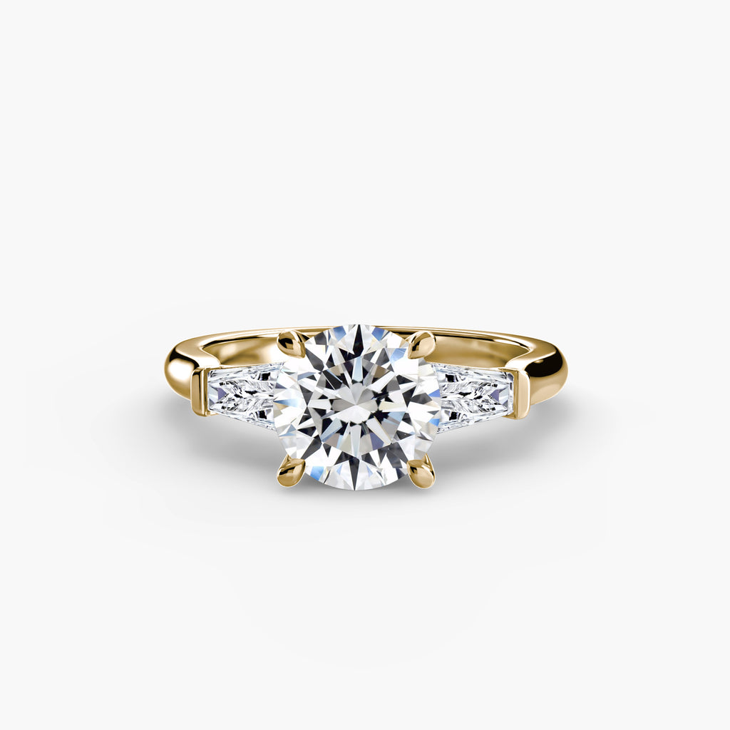 Tapered Baguette Accent Diamond Ring
