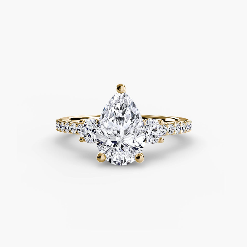 Dazzling Trilogy Pear Diamond Ring