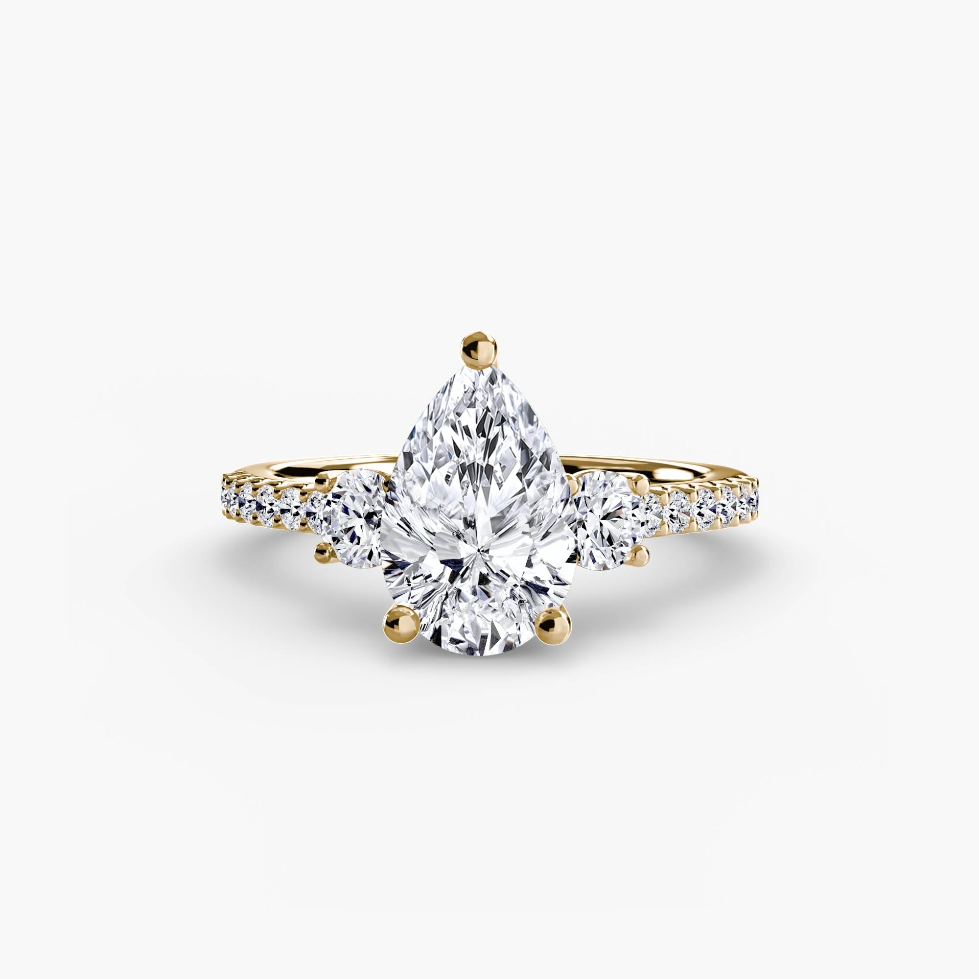 Dazzling Trilogy Pear Diamond Ring