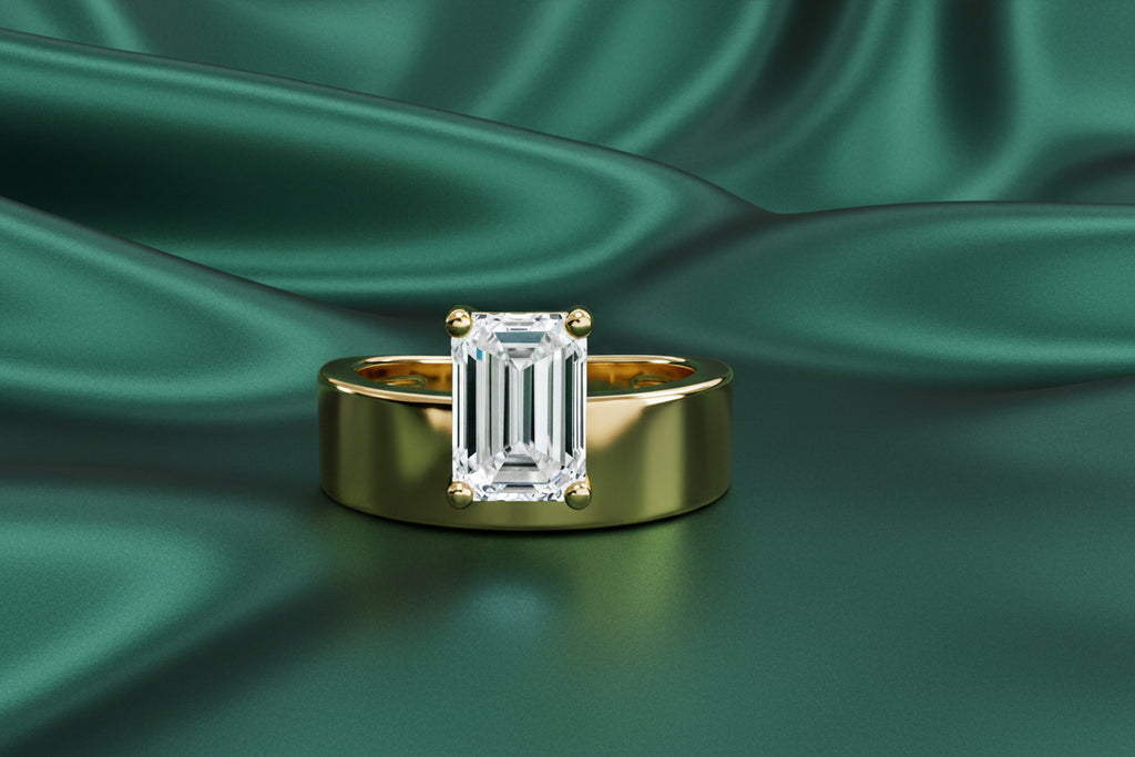 Statement Band Emerald Ring