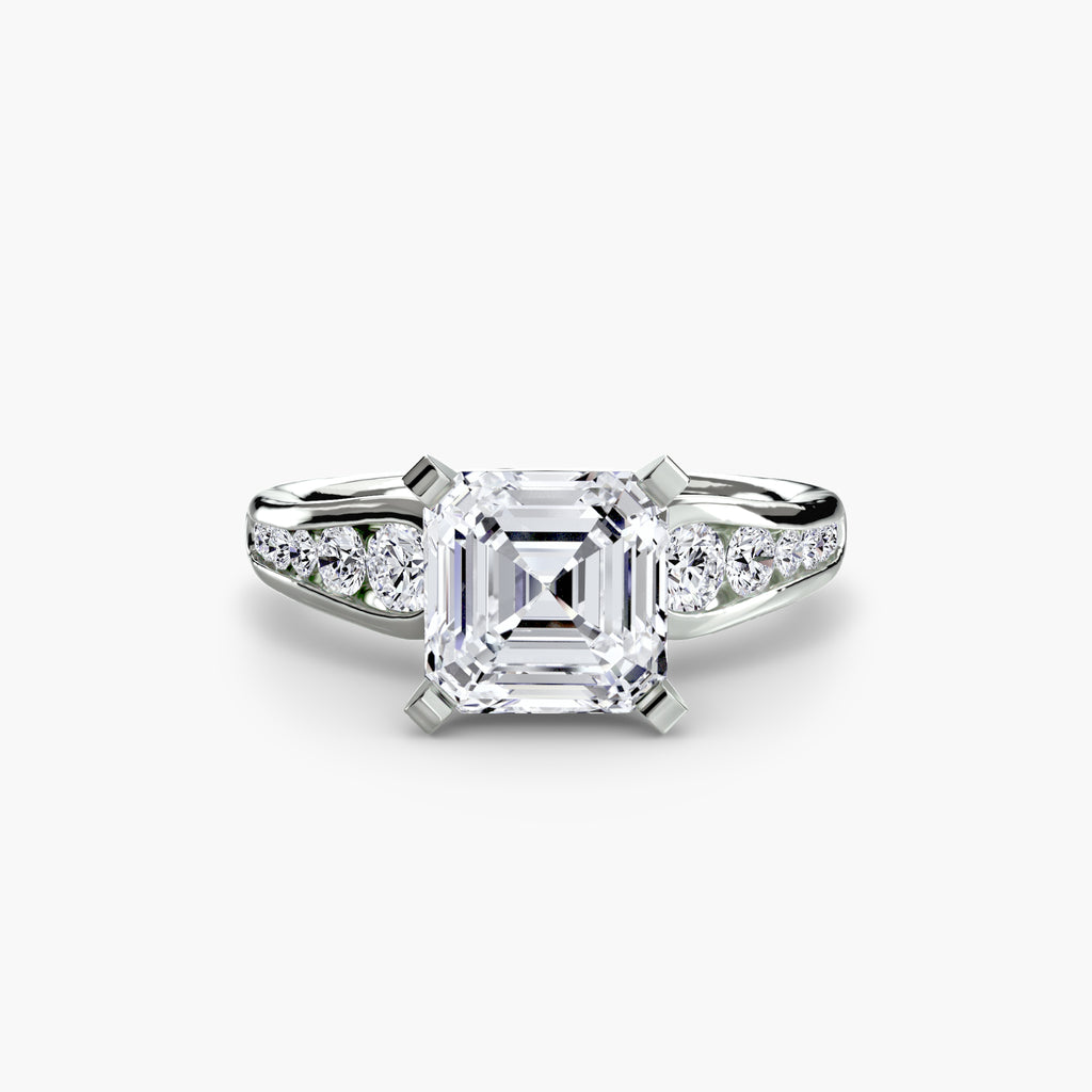 Descending Channel Set Diamond Ring