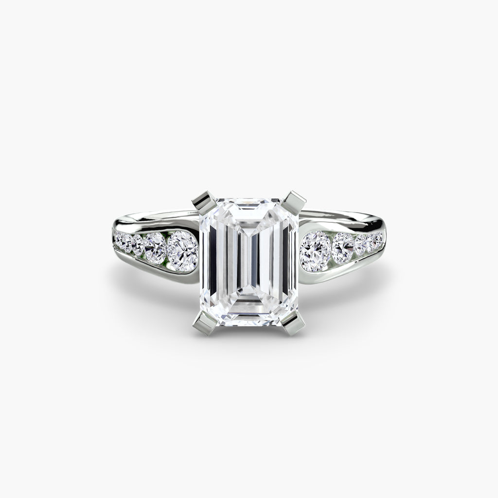 Descending Channel Set Diamond Ring