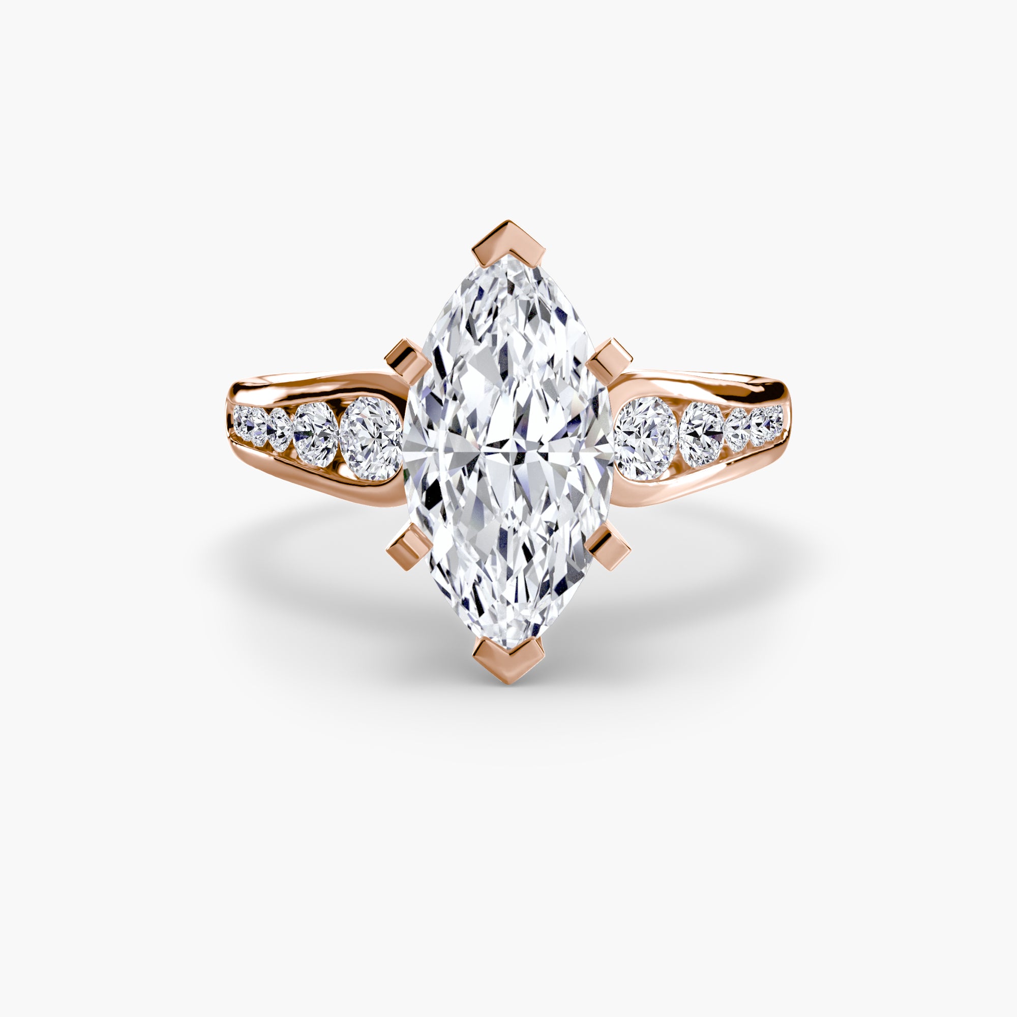 Descending Channel Set Diamond Ring