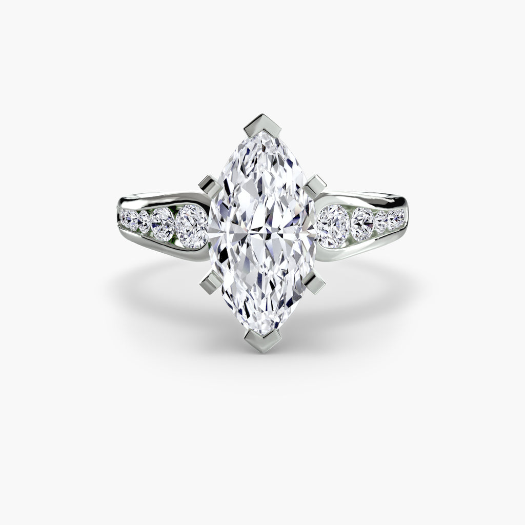 Descending Channel Set Diamond Ring