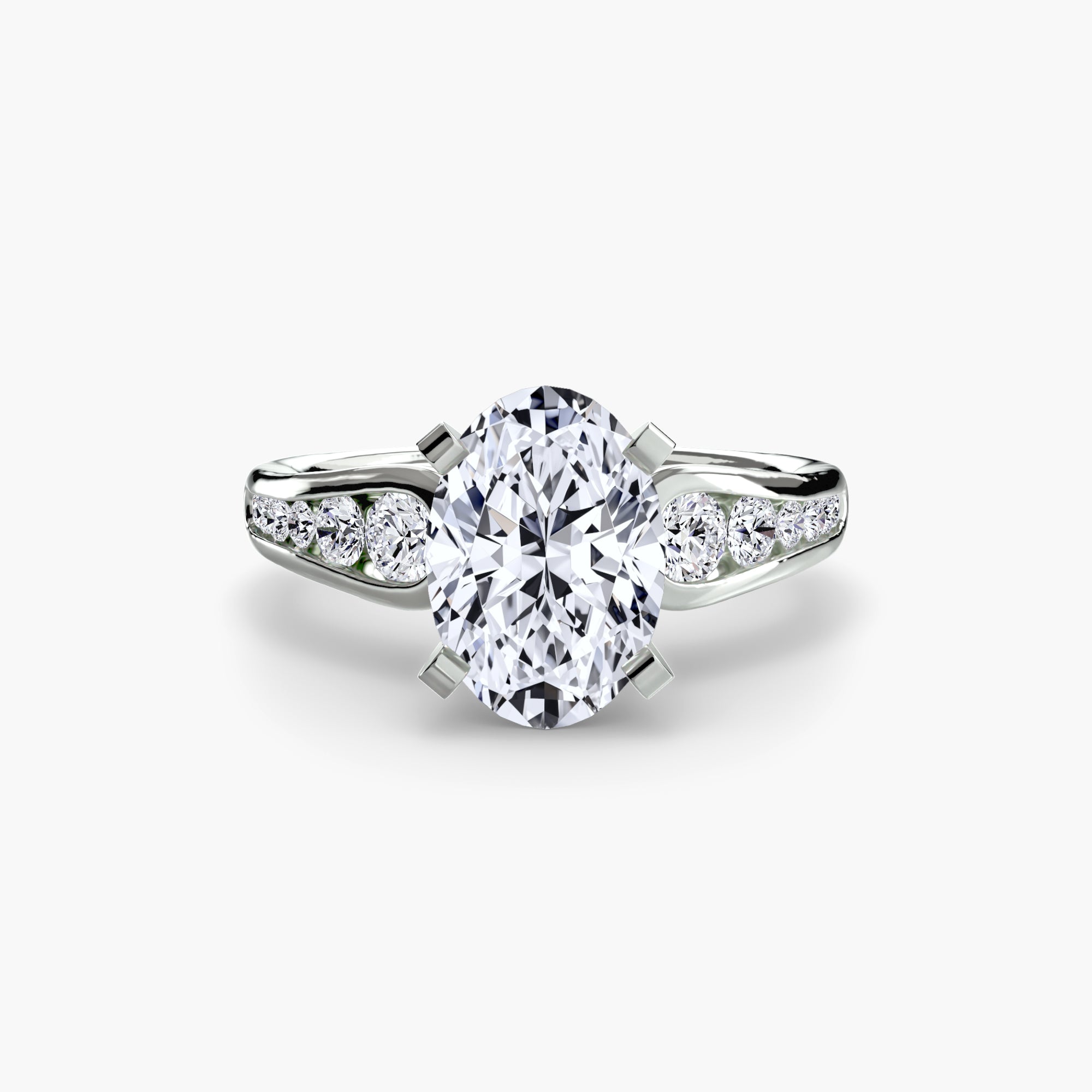 Descending Channel Set Diamond Ring