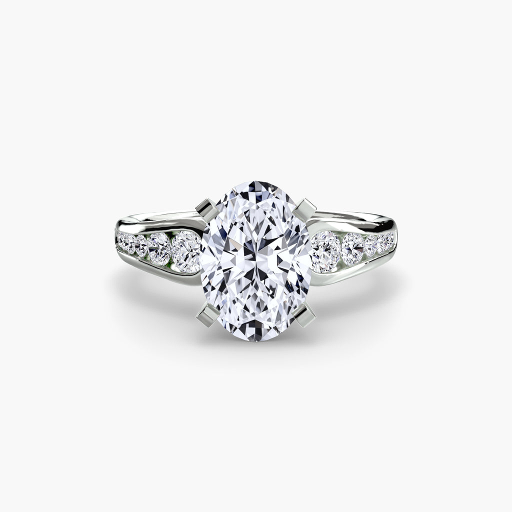 Descending Channel Set Diamond Ring