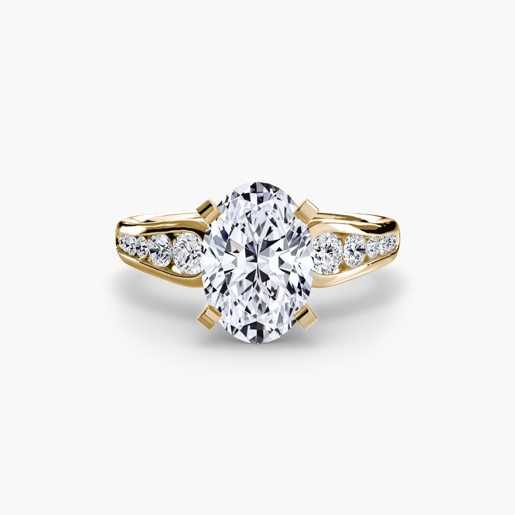 Descending Channel Set Diamond Ring