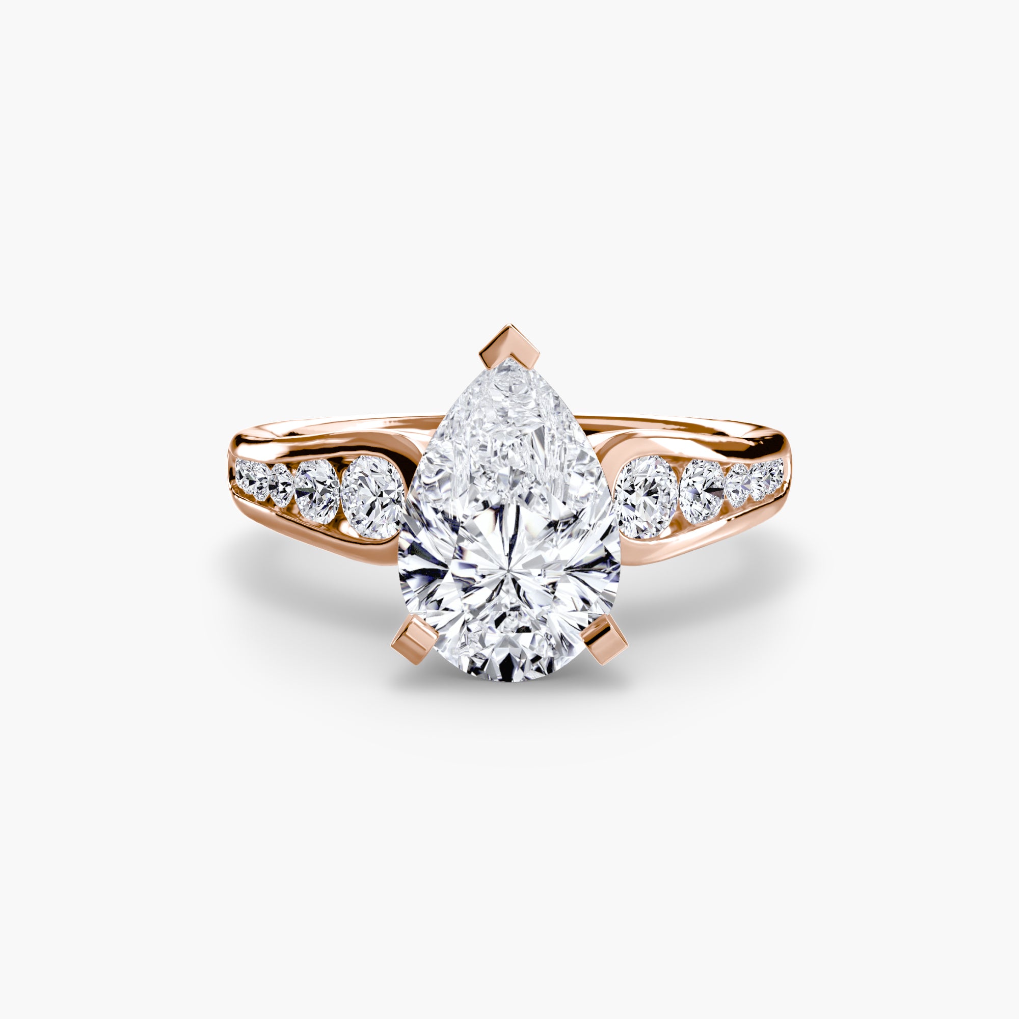 Descending Channel Set Diamond Ring