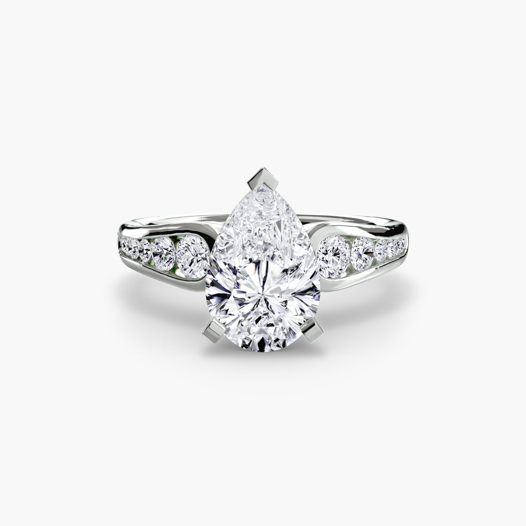 Descending Channel Set Diamond Ring