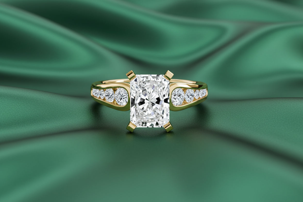 Descending Channel Set Diamond Ring