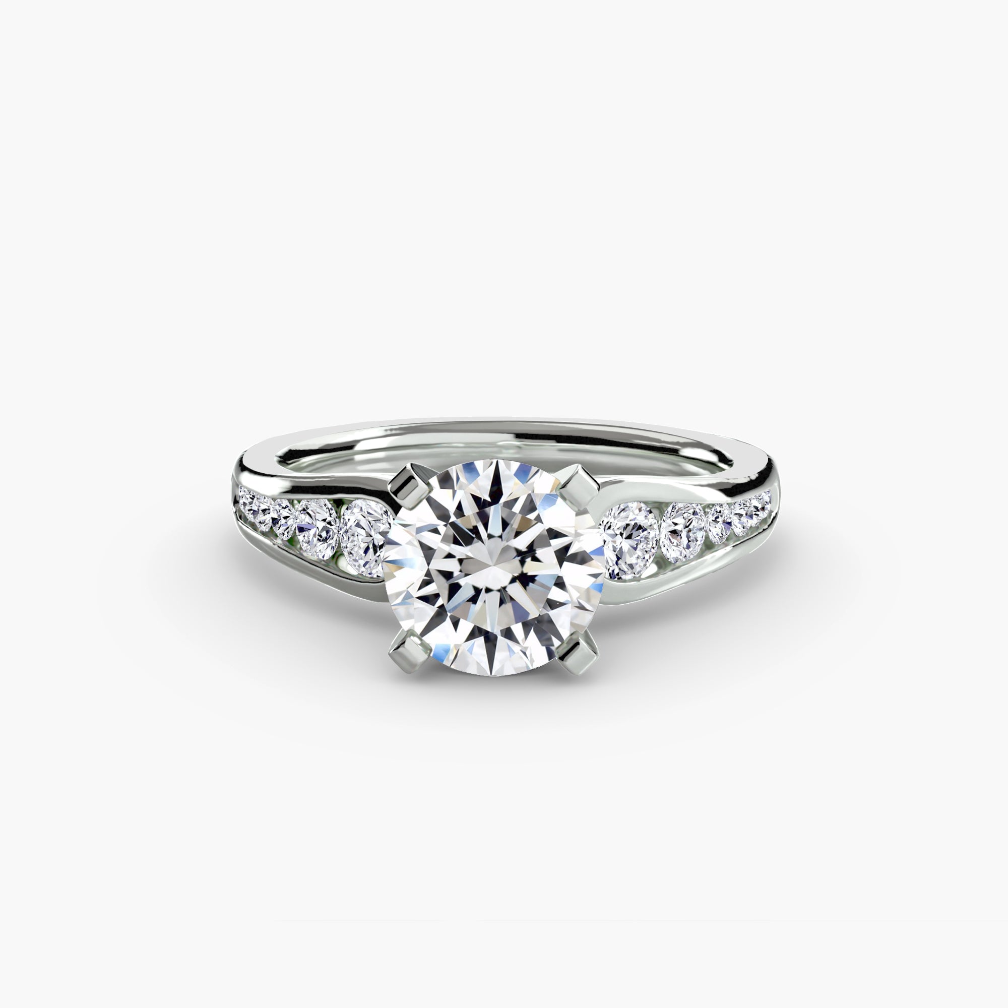 Descending Channel Set Diamond Ring