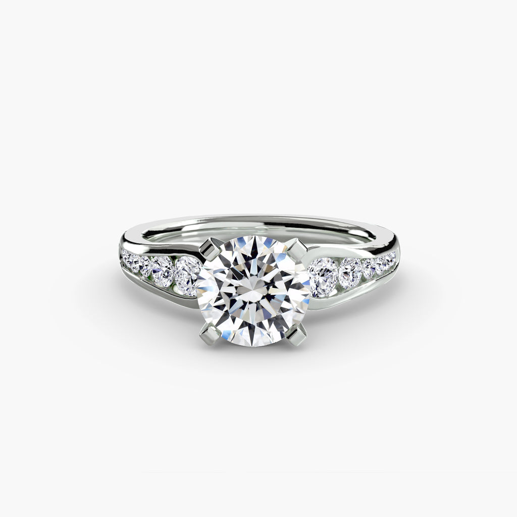 Descending Channel Set Diamond Ring