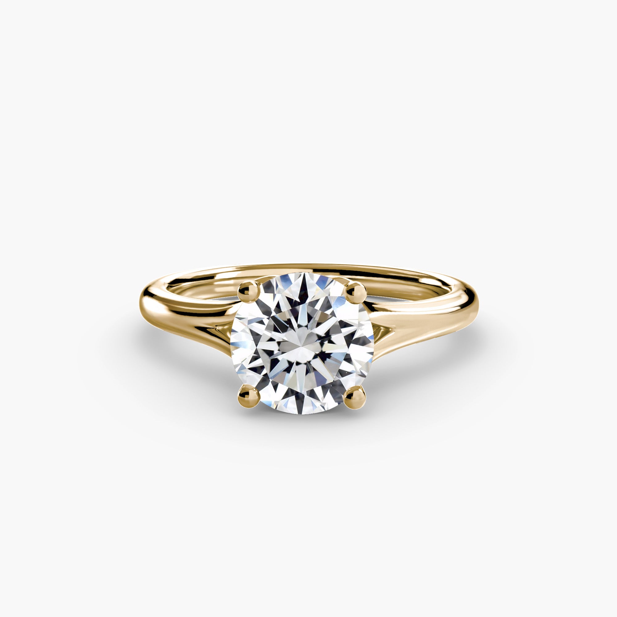 Cathedral Set Solitaire Diamond Ring