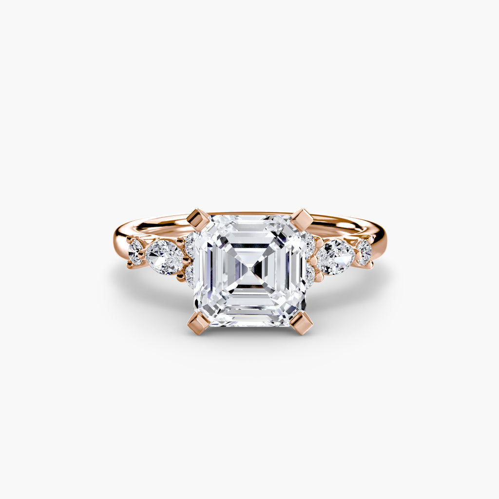 Floral Accent Fancy Diamond Ring