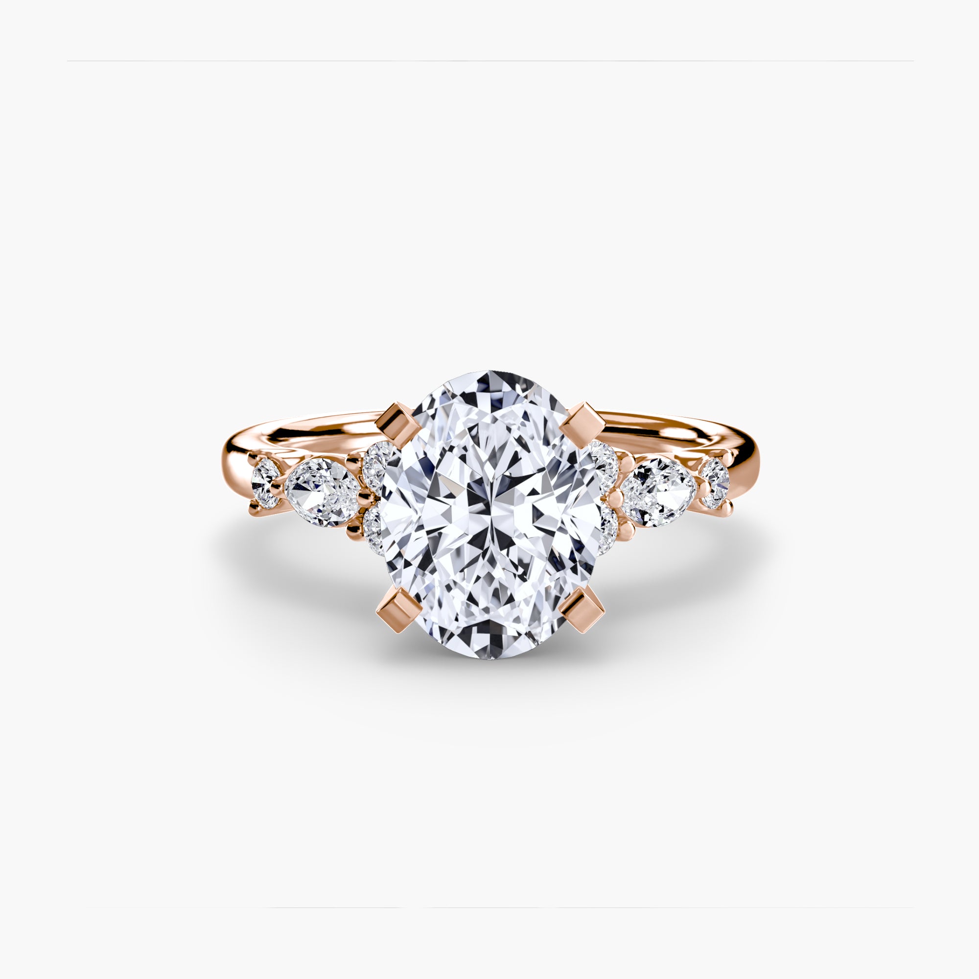 Floral Accent Fancy Diamond Ring