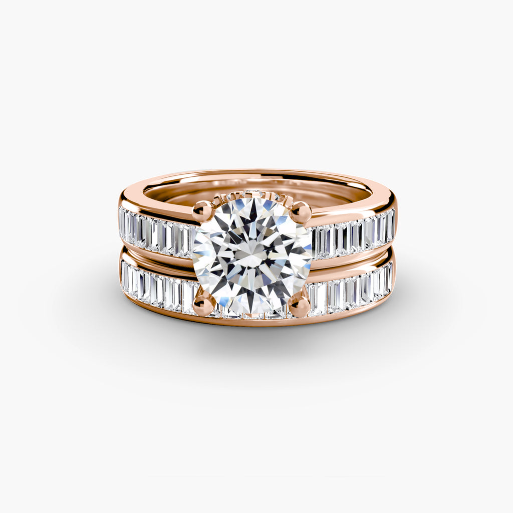Fancy Statement Double Band Round Ring