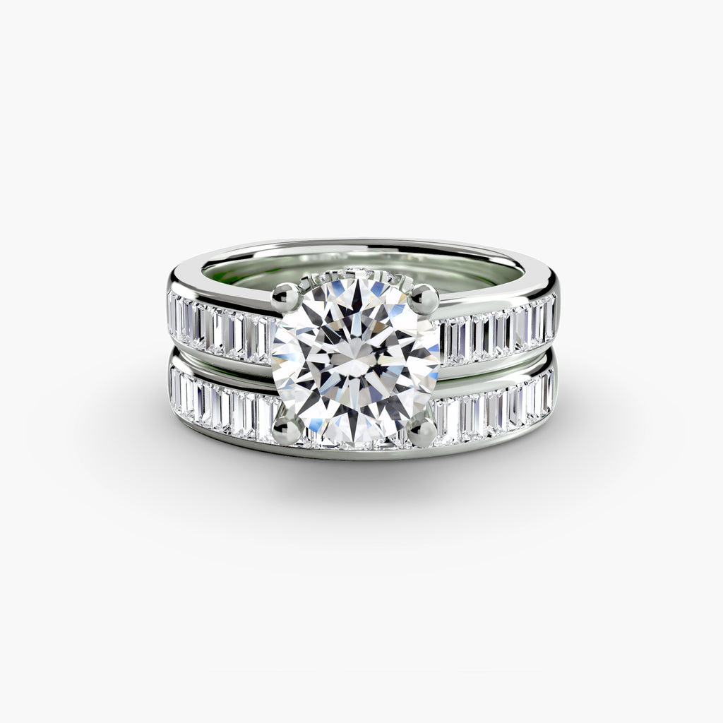 Fancy Statement Double Band Round Ring