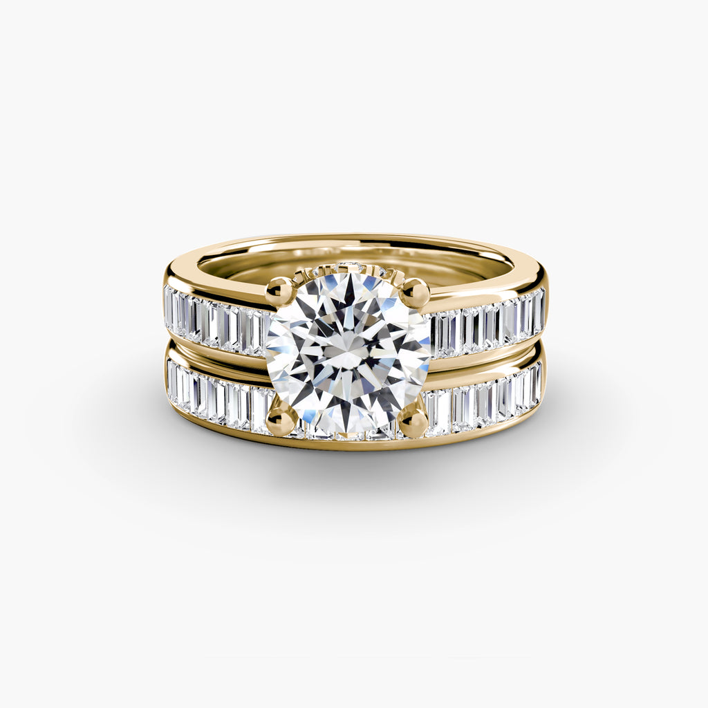 Fancy Statement Double Band Round Ring