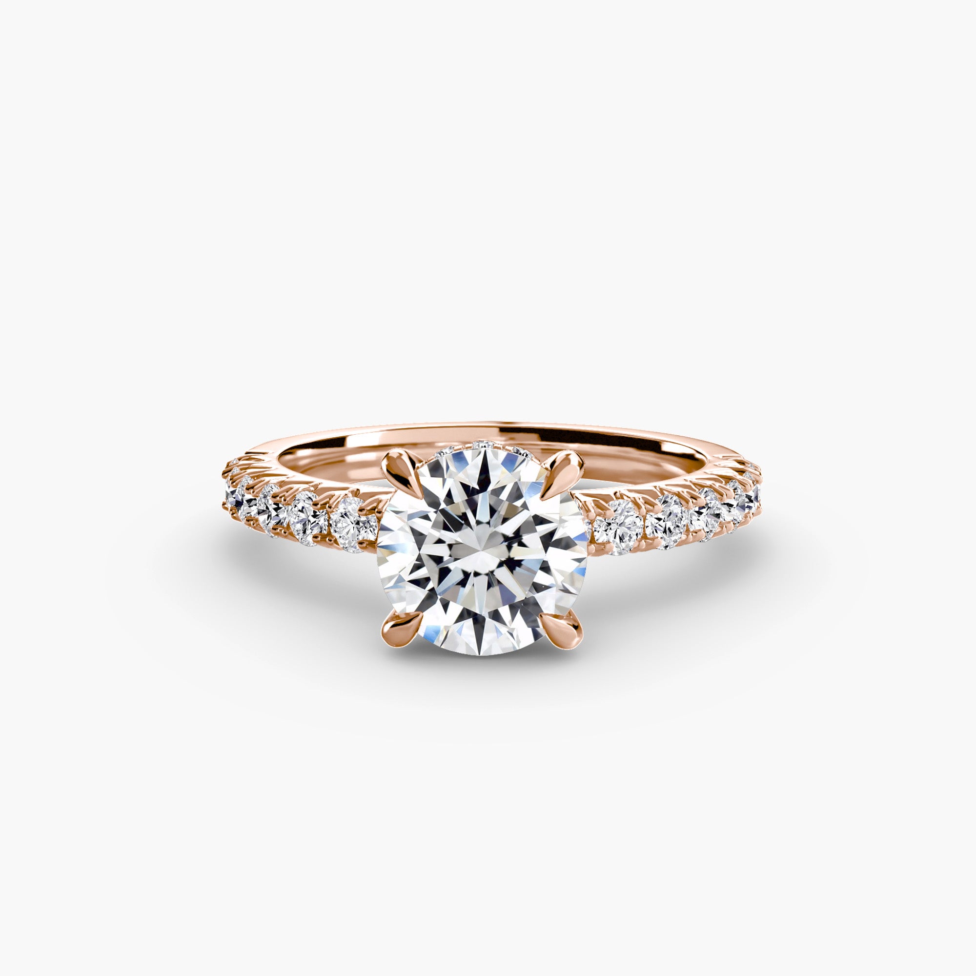 Pave Style Round Diamond Ring