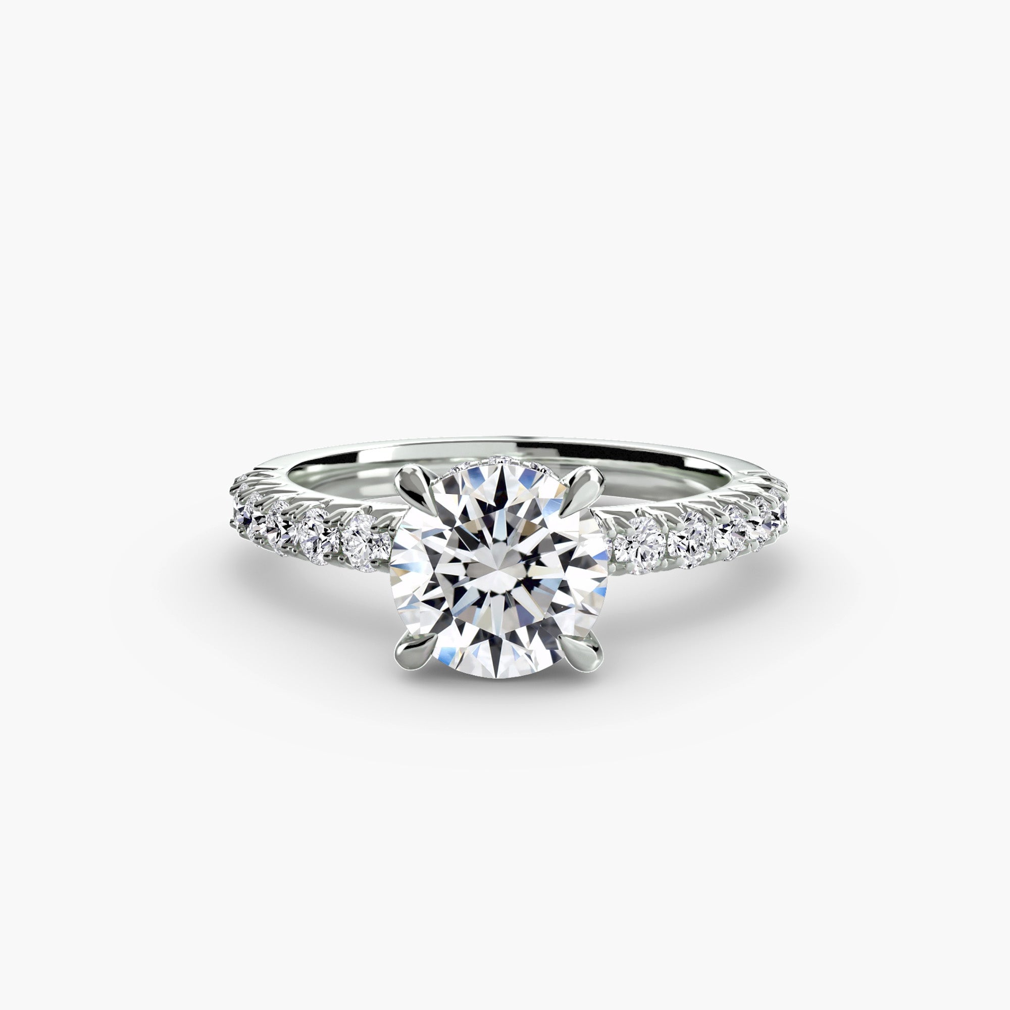 Pave Style Round Diamond Ring