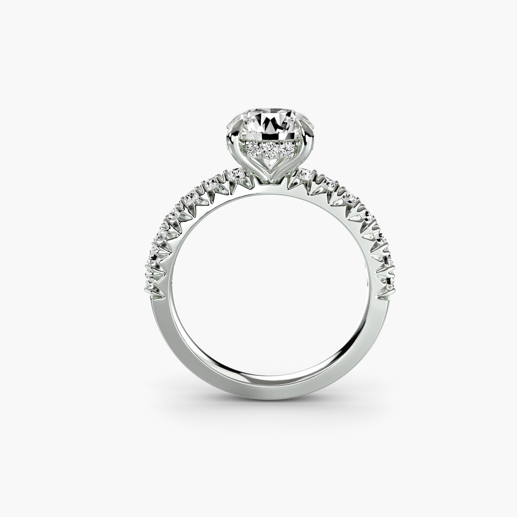 Pave Style Round Diamond Ring