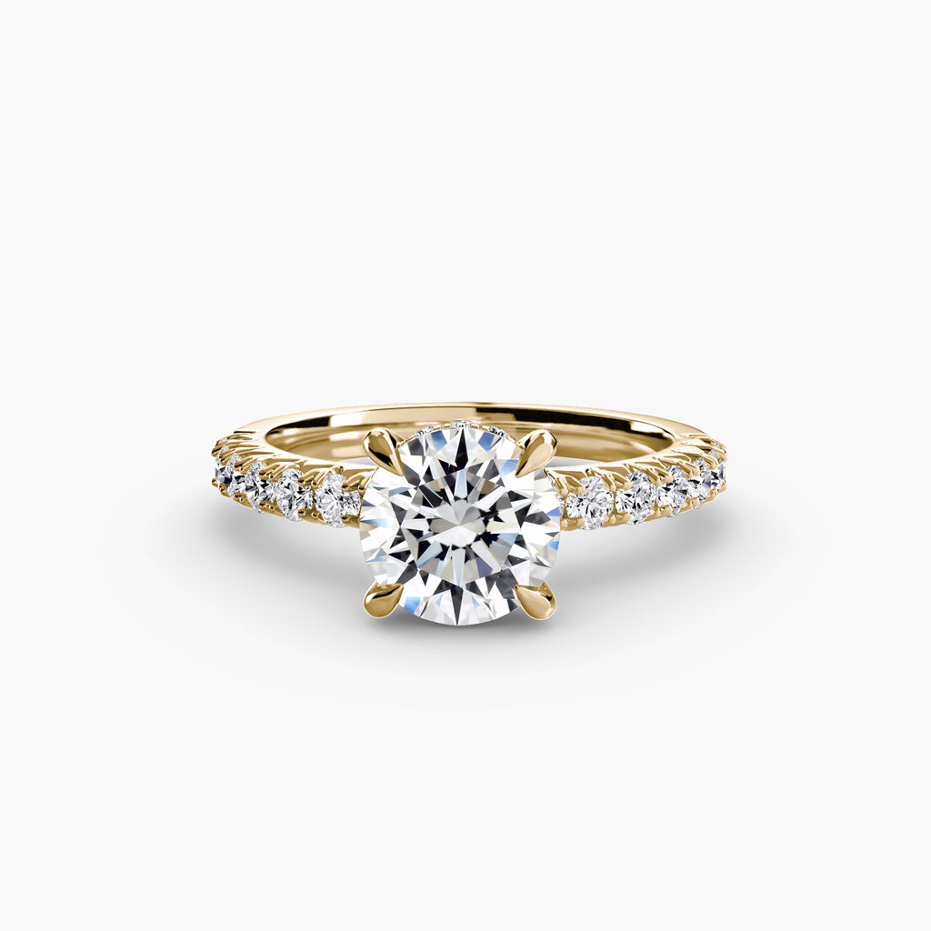Pave Style Round Diamond Ring