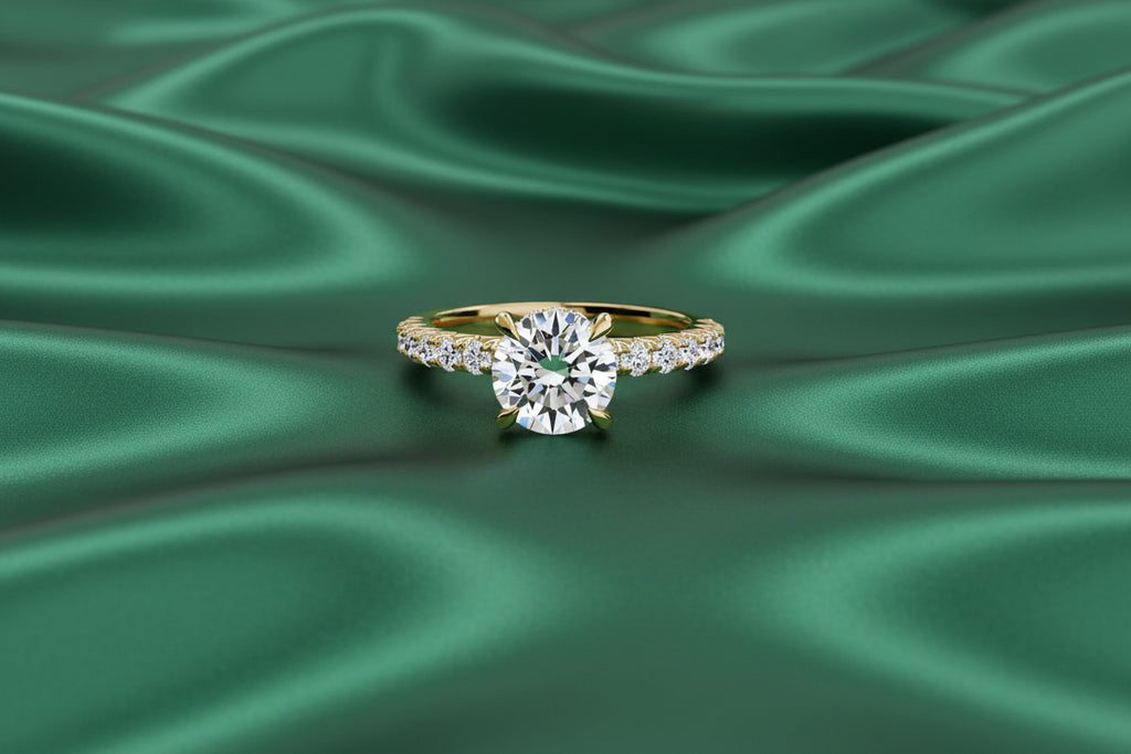 Pave Style Round Diamond Ring