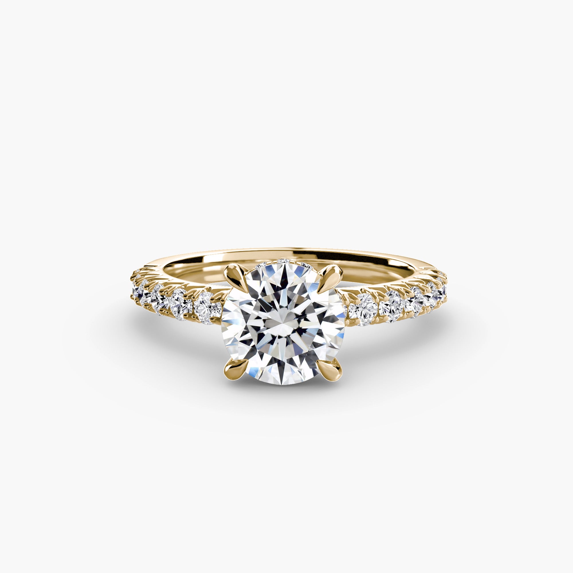 Pave Style Round Diamond Ring