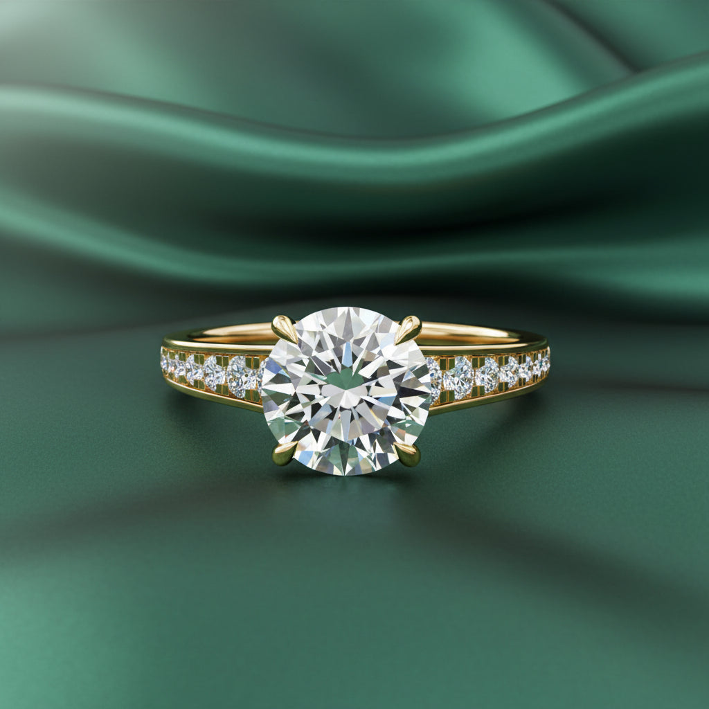 Channel Set Prong Ring